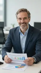 Successful Sustainability Investment Specialist Reviewing Renewable Energy