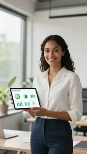 Successful Sustainability Investment Specialist Evaluating Corporate Social