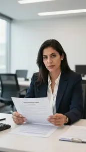 Successful Venture Capitalist Reviewing Term Sheet Documents