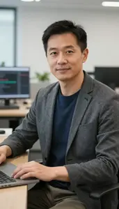 Successful Web Developer Working On Laptop