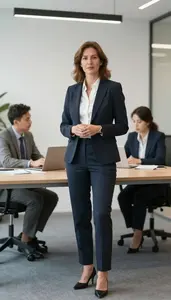 Tax Professional Leading Meeting In Corporate Office