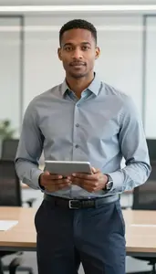 Tax Professional Leading Meeting In Corporate Office