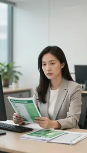Woman Finance Professional Reviewing Esg Rating Reports