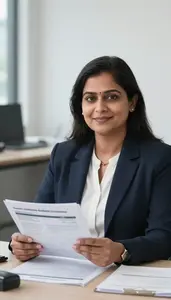Woman Finance Professional Analyzing Risk Assessment Models