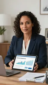 Woman Finance Professional Structuring A Retirement Distribution Plan