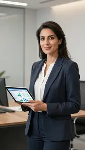 Woman Investment Professional Conducting Cost Analysis