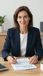 Woman Investment Professional Developing A Budget Plan