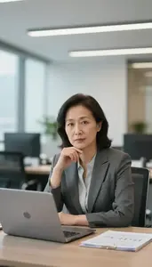 Woman Investment Professional Evaluating Market Trends