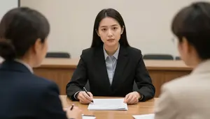 Arbitrator Mediating Dispute Between In An Arbitration Hearing Room In