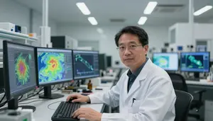 Atmospheric Scientist Tracking Weather Patterns Climate Modeling Supercomputing