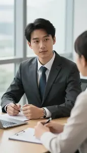 Attorney Reviewing Documents In Office