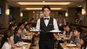 Banquet Manager Leading Camp Activities In A Nightclub Entertainment Area
