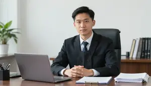 Barrister Advocating Human Rights In A Lawyer Private Office In Professional