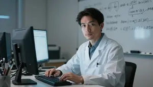 Biostatistician Analyzing Data Computer An Actuarial Research Office