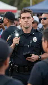 Border Patrol Managing Crowd Control At An Emergency Medical Incident Scene