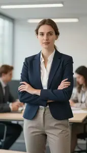 Business Consultant Leading Meeting In Corporate Office