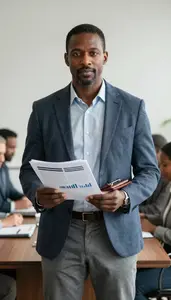 Ceo Leading Meeting In Corporate Office