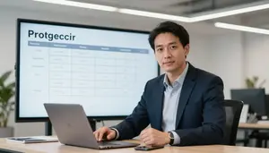 Ceo Managing Project Timeline In A Event Planning Office In Professional Setting