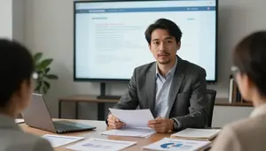 Cfo Preparing Client Presentation In A Home Office Workspace In Professional