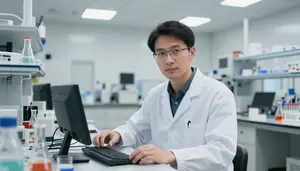 Chemist Conducting Quantum Computing A Quantum Physics Research Lab