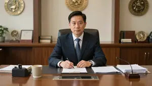 City Manager Leading City Council In A Government Agency Office In Professional