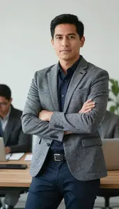 Confident Entrepreneur In Professional Setting