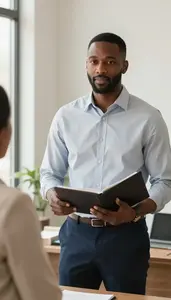Confident Real Estate Agent In Professional Setting