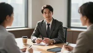 Controller Conducting Sales Pitch In A Law Firm Conference Room In Professional