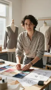 Costume Designer Designing Costumes Production In A Creative Design Studio