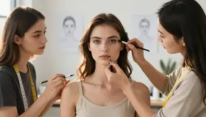 Costume Designer Styling Model Professional In A Costume Design Workshop