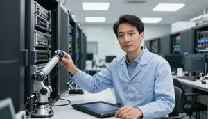 Data Scientist Configuring Server Infrastructure In A Robotics Research
