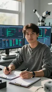 Ui Designer Monitoring Network Traffic In A Robotics Research Laboratory