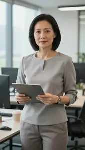 Digital Marketing Manager At Desk In Modern Office