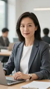 Entrepreneur At Desk In Modern Office