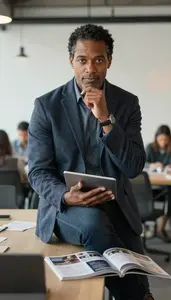 Entrepreneur Leading Meeting In Corporate Office