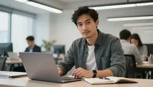 Entrepreneur Working Pitch Deck A Marketing Agency Creative Office