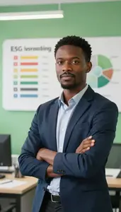 Esg Investment Specialist Comparing Sustainable Fund Performance Stock Photo