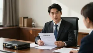 Family Lawyer Filing Patent Application A Law Firm Conference Room