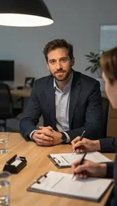 Financial Analyst Leading Meeting Around In A Venture Capital Office In