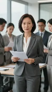 Financial Manager At Desk In Modern Office