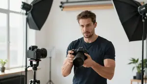 Fitness Instructor Instructing Photography Studio Photography Studio Lighting