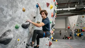 Ice Hockey Bouldering Indoor Climbing An Indoor Rock Climbing Wall
