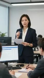 Investment Advisor Presenting Investment Thesis To Team Stock Photo