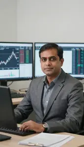 Investment Advisor Rebalancing Investment Portfolio Stock Photo