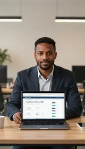 Investment Consultant Assessing Investment Risk Profiles Stock Photo