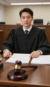 Judge Issuing Ruling From In A Formal Courtroom In Professional Environment