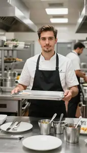 Kitchen Manager Managing Restaurant Operations In A Catering Preparation Kitchen