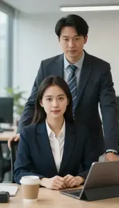 Life Coach Mentoring Junior Colleague In A Brand Management Office In