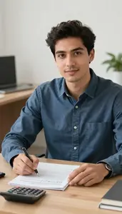 Man Finance Professional Preparing A Credit Report
