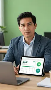 Man Finance Professional Discussing Esg Integration Strategies